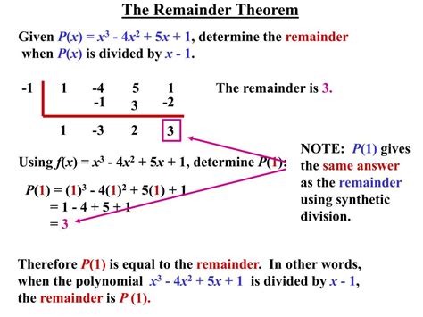 remainder theorem calculator mathway